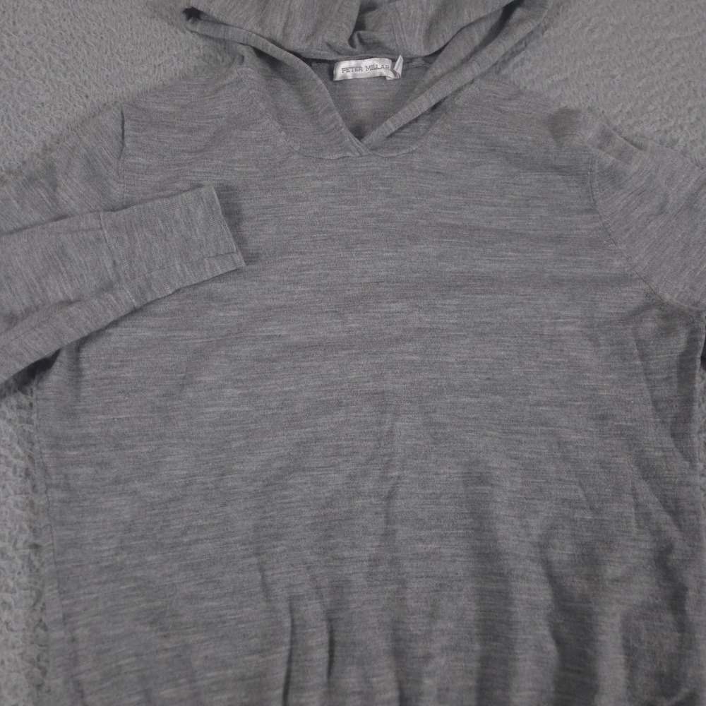 Peter Millar Hoodie Women S Grey Excursionist Flex Popover Merino Wool Stretch